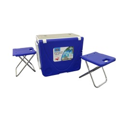 Hielera Plegable EVEREST con Mesa y Sillas A414-NR-6552 | Funcionalidad para días al aire libre